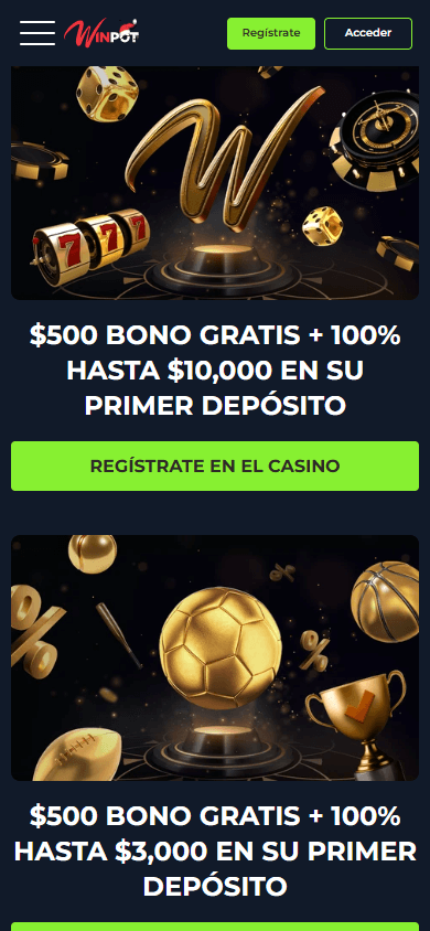 Winpot Casino Mobile screenshot